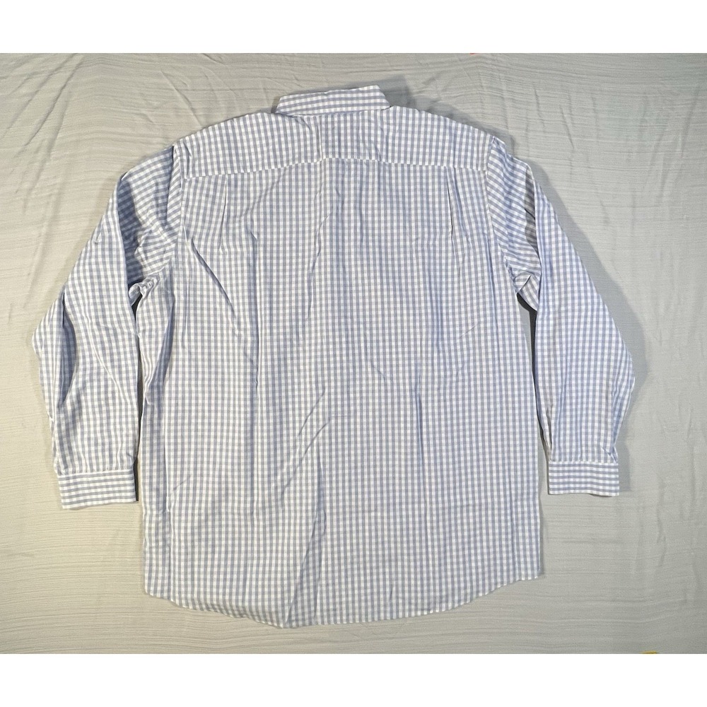 L.L. Bean Shirt Mens Large Blue Check Long Sleeve Pocket Button Up SIZE XL - Picture 6 of 9